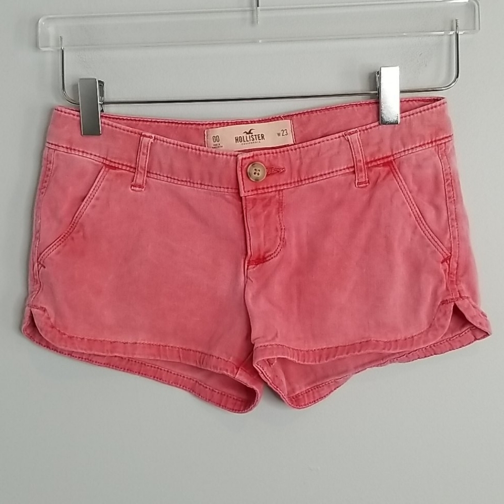 Hollister Pink Women's low waisted Y2K short Shorts